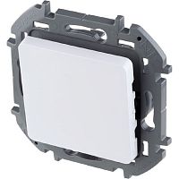 Переключатель кнопочный без рамки Legrand Inspiria 1-кл. проходной белый картинка